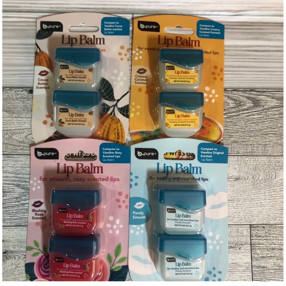 B•Pure Lip Balm Set - Assorted Scents Caramel Cocoa Butter B Pure